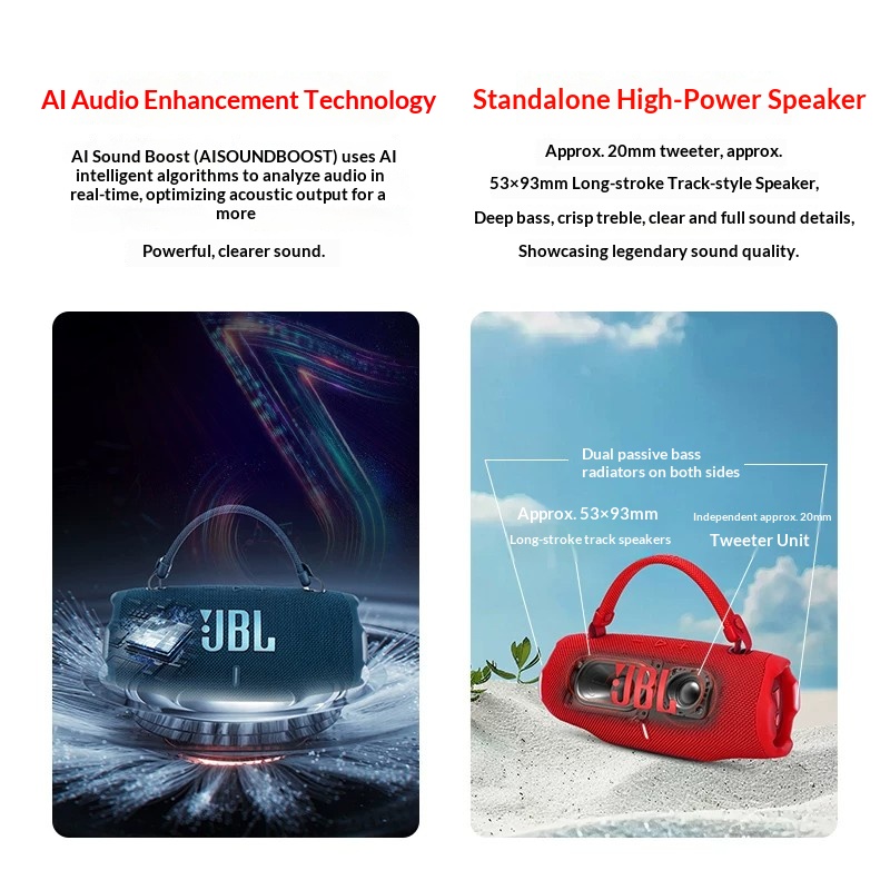 JBL CHARGE6 Speaker Stereo Blu - Anker Speaker Soundcore Boom 2 ulasan dan harga